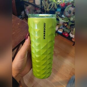 Starbucks Green Pineapple Sparkle Metal Tumbler